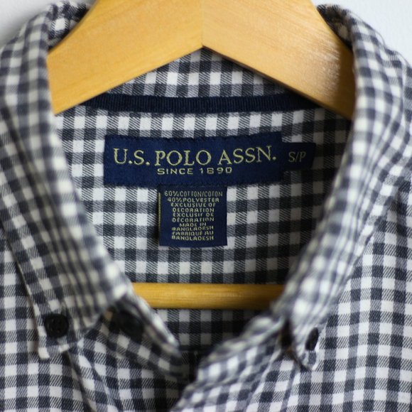 U.S. Polo Assn. Black And White Button Up Casual Shirt - Picture 4 of 4